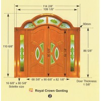 SOLID DECORATIVE DOOR with TEMPERATED GLASS 5